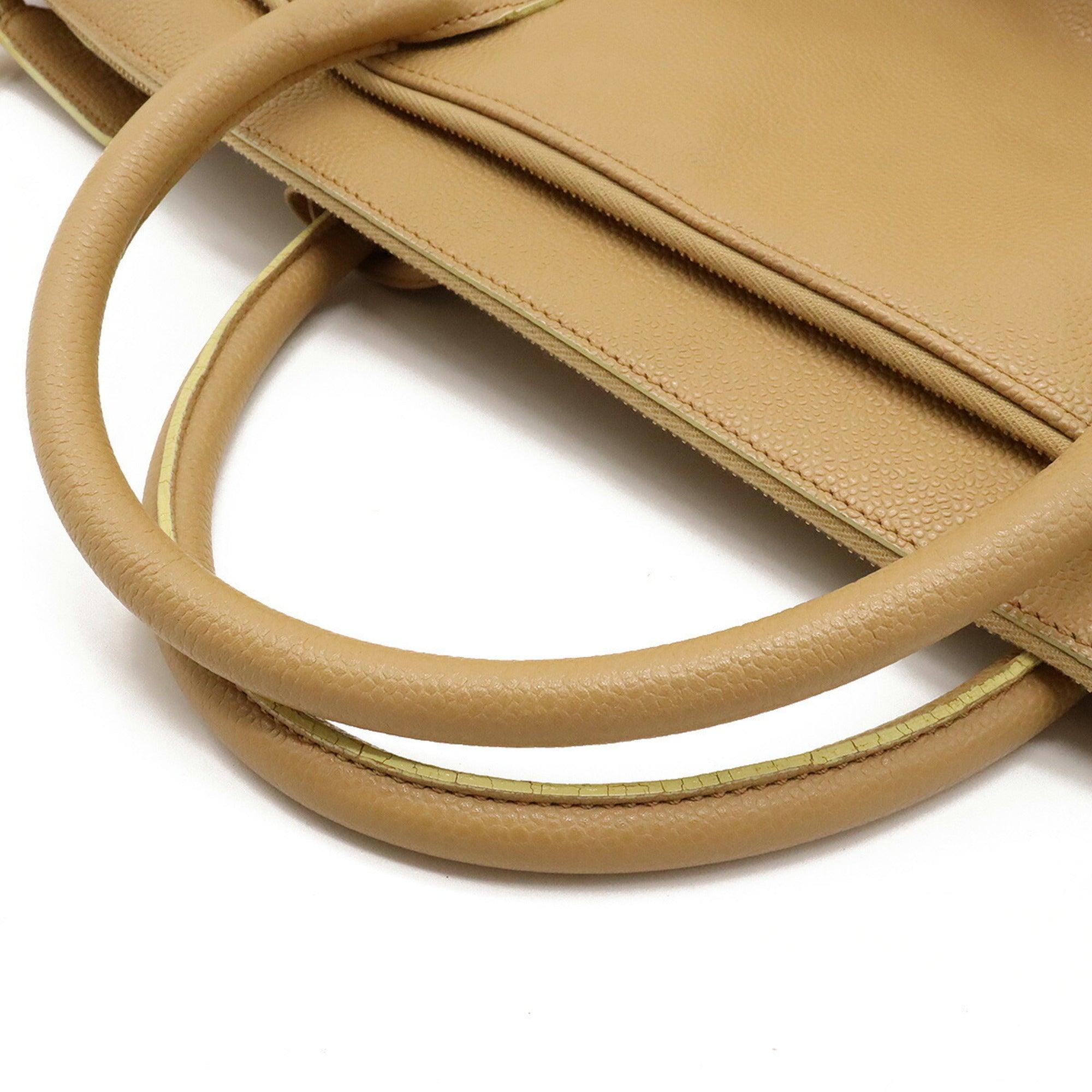 CHANEL tote bag shoulder caviar skin beige A66941