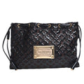 LOUIS VUITTON Monogram Envinil Squeech Shoulder Bag M95259 Black/Brown Women's