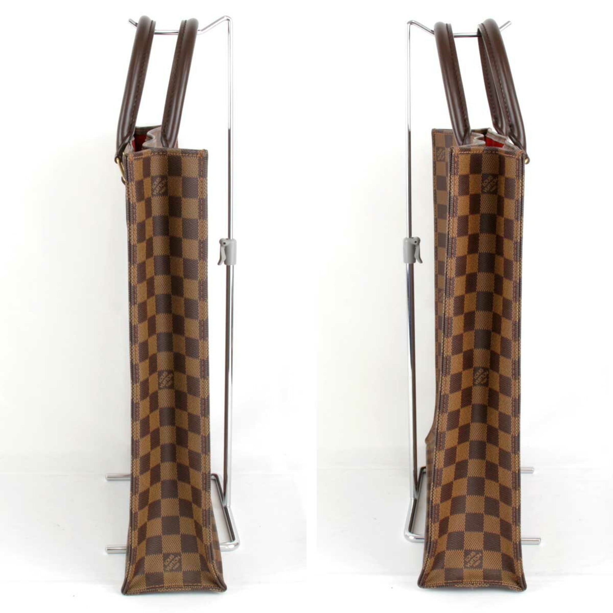 LOUIS VUITTON Damier Sac Pla N51140 Handbag PVC Coated Canvas Ebene Women's