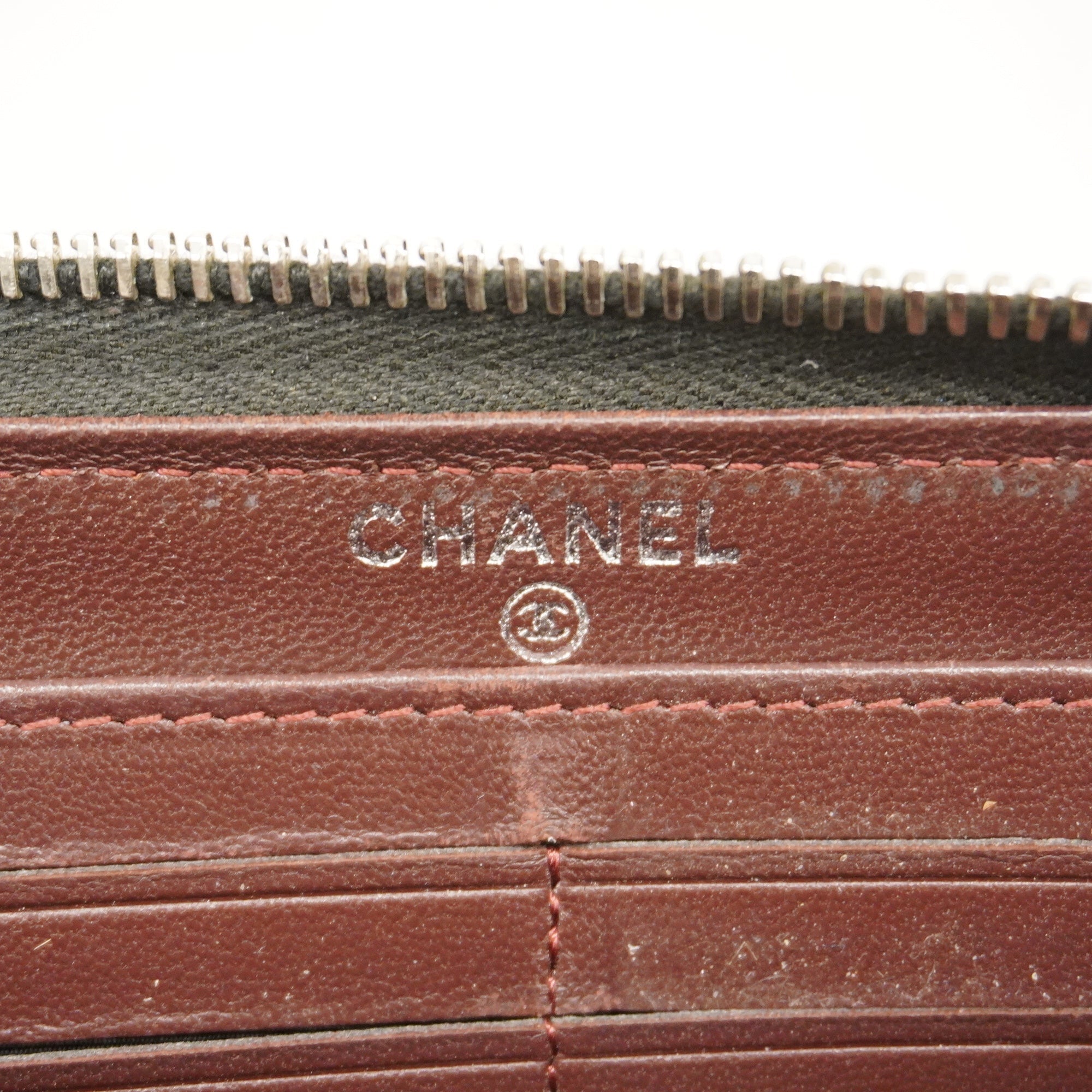 CHANEL  Matelasse Long Wallet Silver Metal Fittings Women's Lambskin Black
