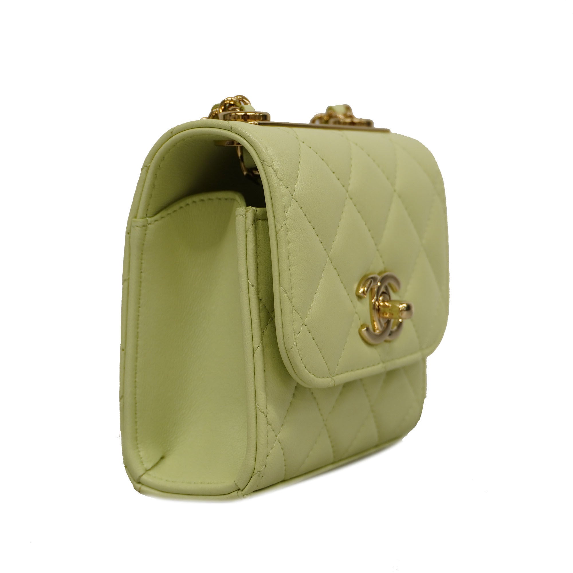 CHANELAuth  Matelasse Chain Shoulder Lambskin Women's Leather Shoulder Bag
