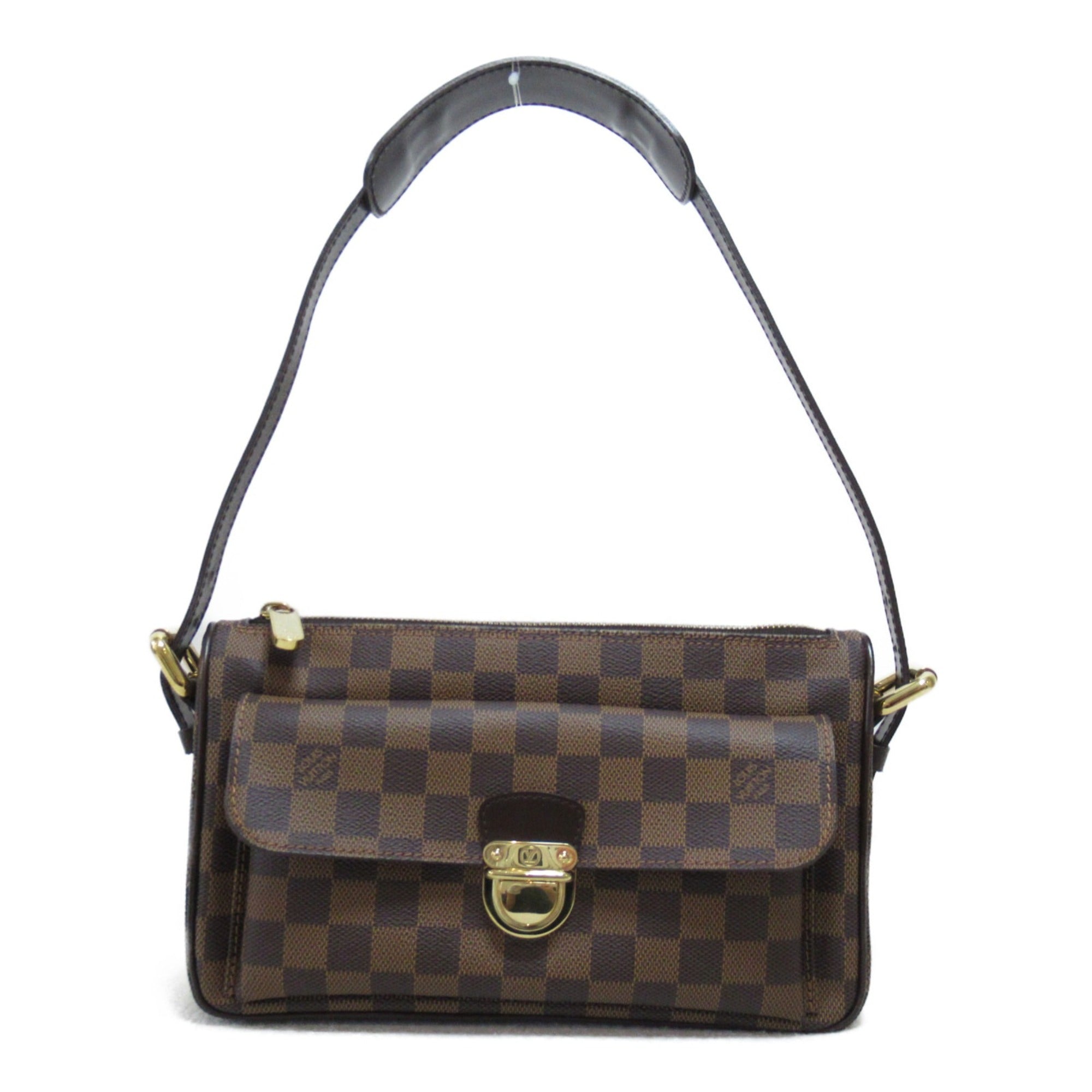 LOUIS VUITTON Ravello GM Shoulder Bag Brown Ebene Damier PVC coated canvas N60006