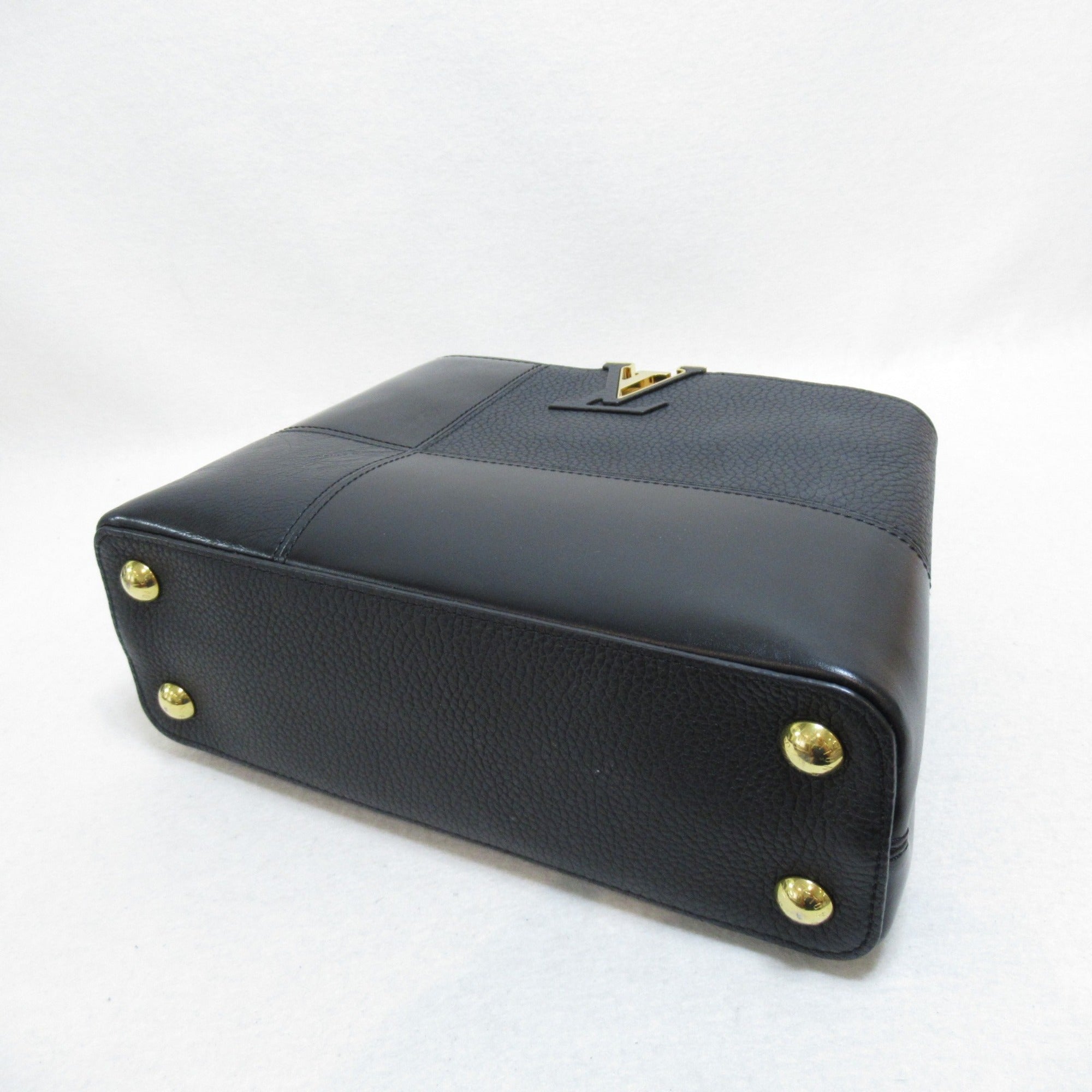 LOUIS VUITTON CapucineBB2way Shoulder Bag Black enamel Taurillon Clemence leather/snake M59269