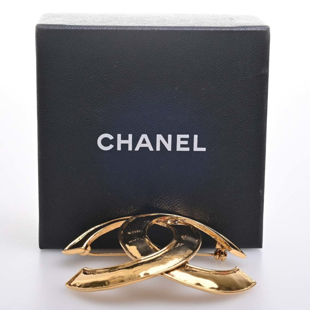 CHANEL Coco Mark Brooch Gold Ladies