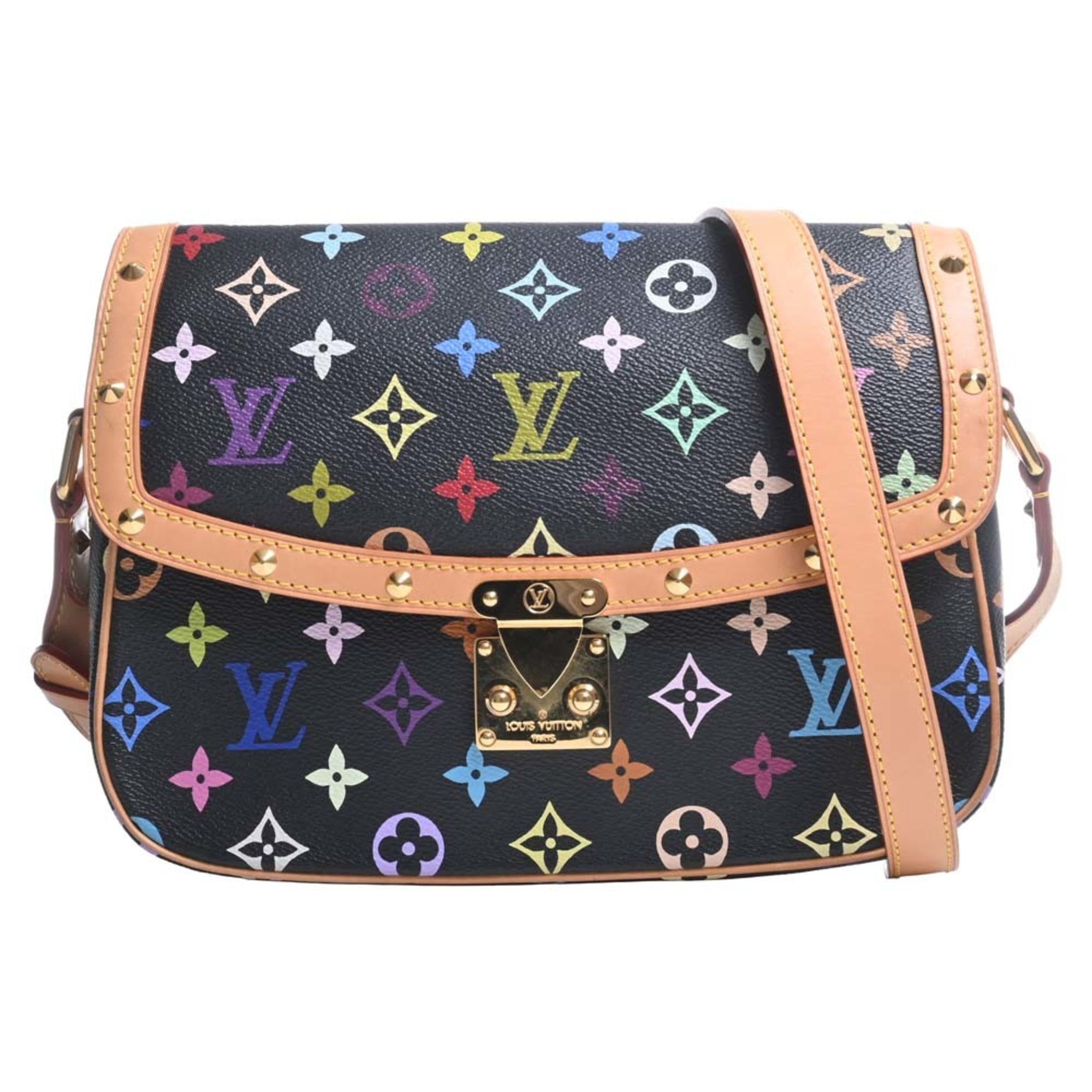 LOUIS VUITTON Monogram Multicolor Sologne Shoulder Bag M92639 Black/Multicolor Women's