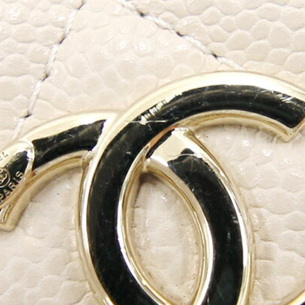 CHANEL Handbag Matelasse Infinity AP2914 Light Beige Caviar Skin Women's Chain Bag Quilting Diamond Stitch Coco Mark