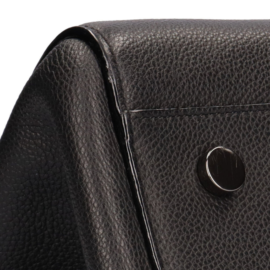 YVES SAINT LAURENT Cabalive Gauche Shoulder Bag Leather Black Women's