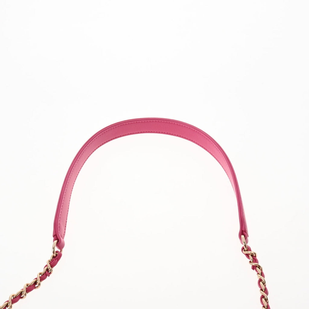 CHANEL Vanity Chain Shoulder Pink AS0323 Ladies Lambskin Bag