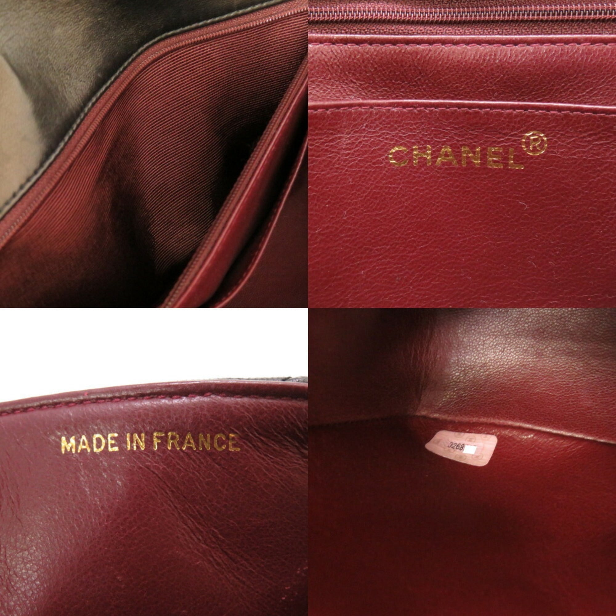 CHANEL Diana 25 Medium Matelasse Lambskin Black Gold Chain Shoulder Bag No. 3 Coco Mark Turnlock