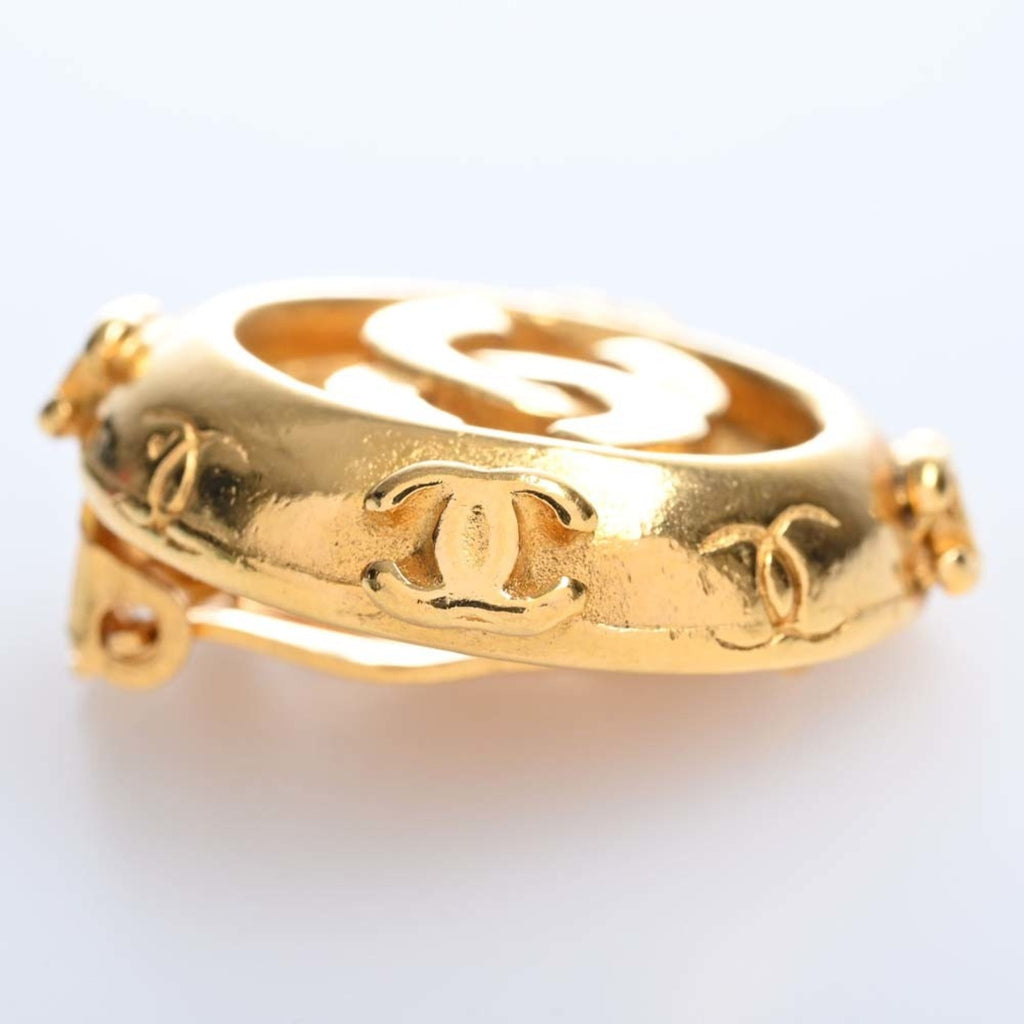 CHANEL Cocomark earrings gold ladies
