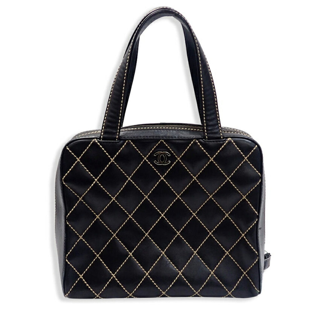 CHANEL matelasse wild stitch calf leather handbag
