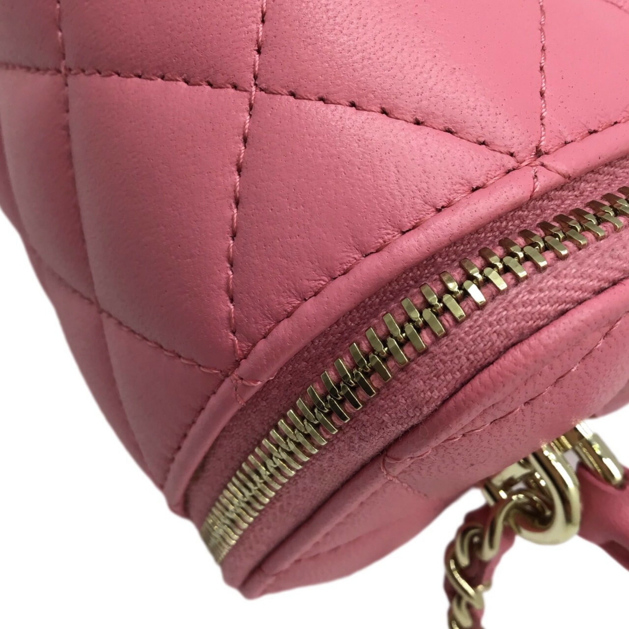 CHANEL Vanity Chain Bag AP2199 Lambskin Pink G Hardware Shoulder Women Men Unisex
