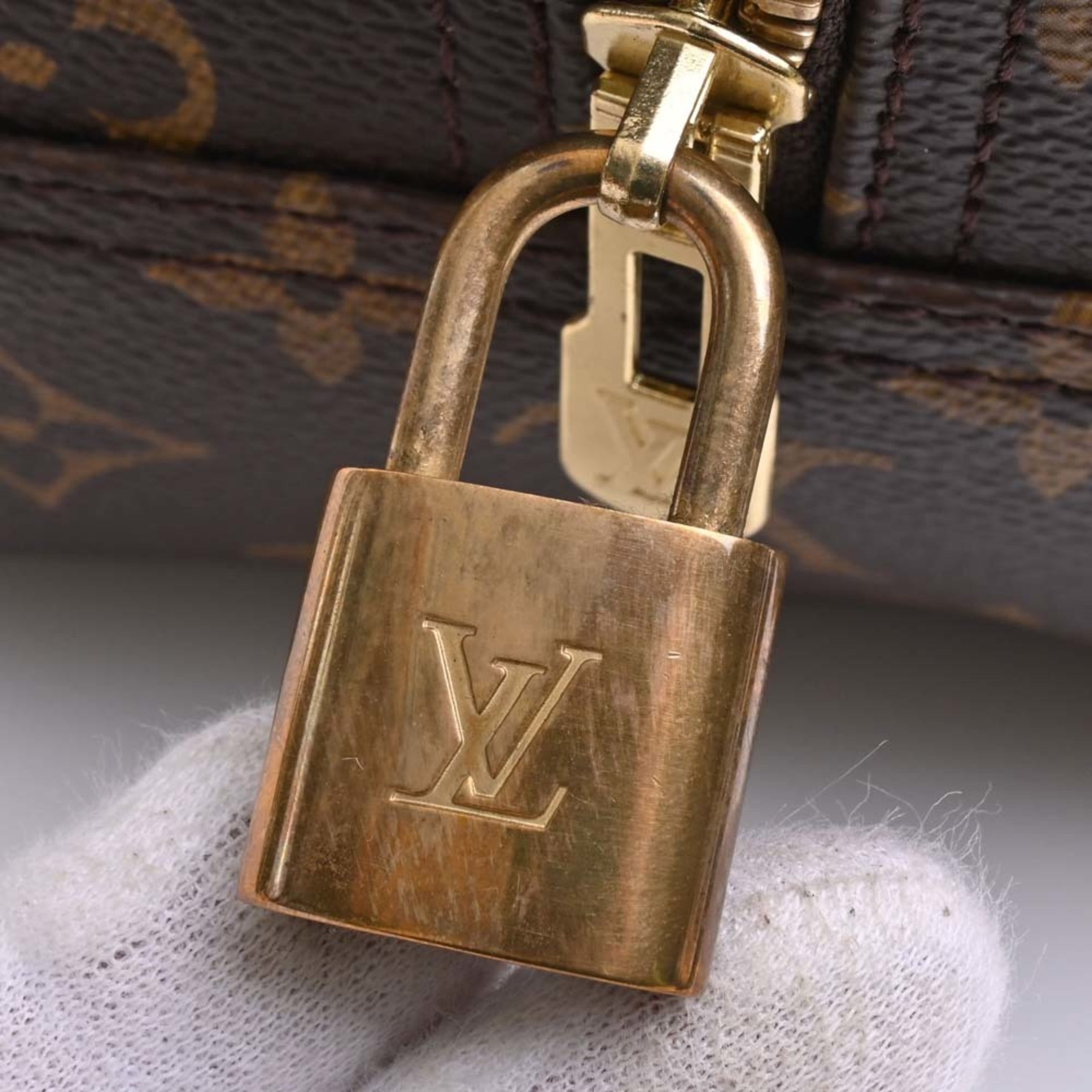 LOUIS VUITTON Monogram Deauville Handbag Mini Boston Bag M47270 Brown Women's