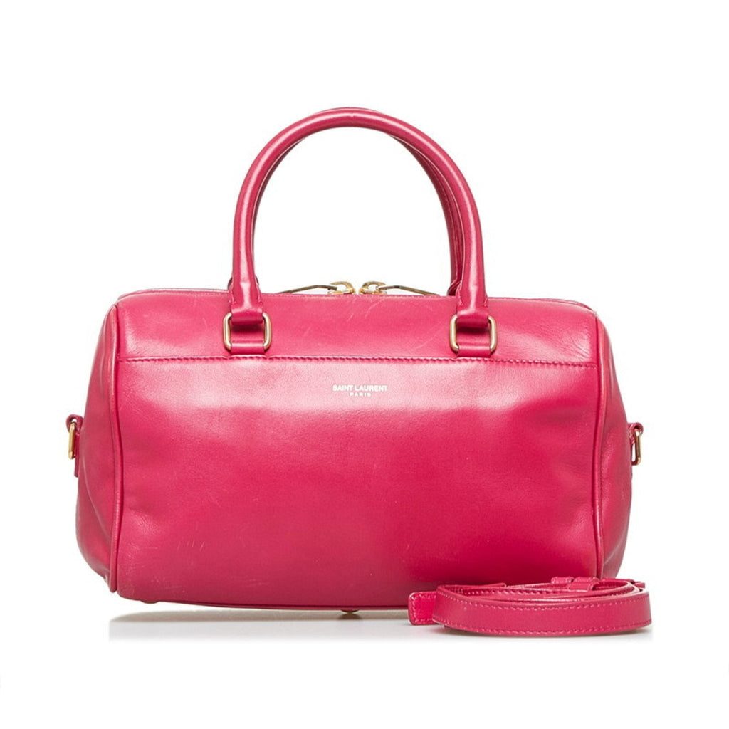 SAINT LAURENT Classic Baby Duffle Handbag Shoulder Bag 330958 Pink Leather Ladies