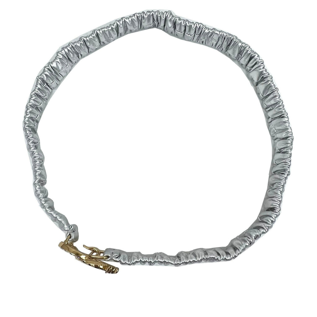 CHANEL Coco Mark Belt Rhinestone Leather A23C AA8829 Size 75 Silver New Ladies