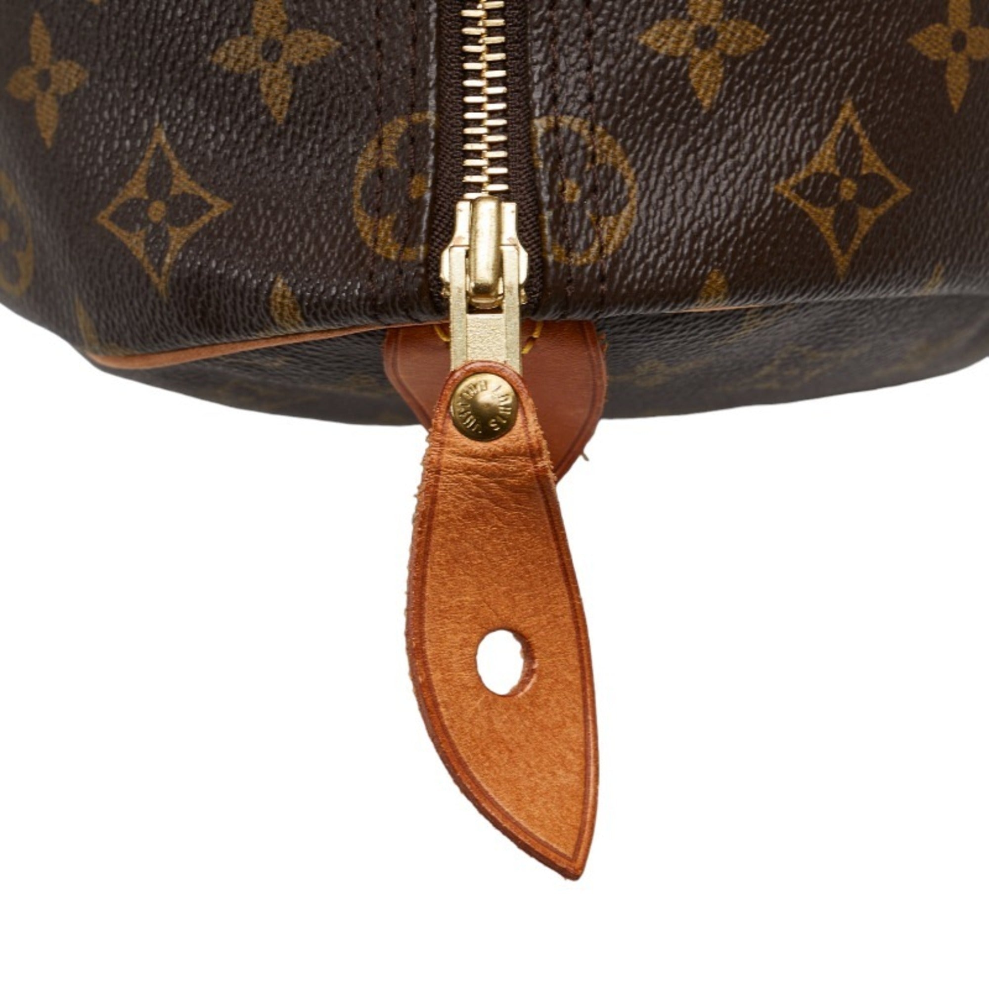 LOUIS VUITTON Monogram Speedy 35 Handbag Boston Bag M41524 Brown PVC Leather Ladies