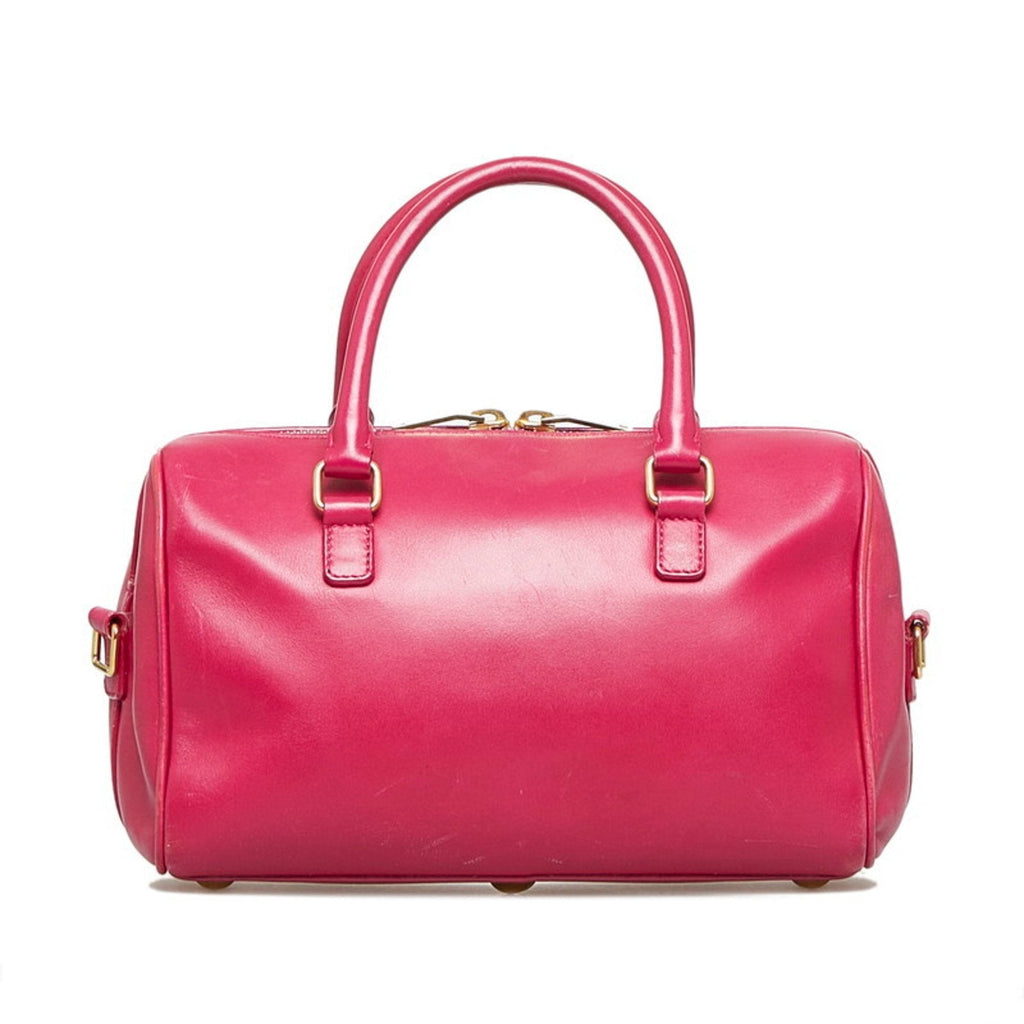 SAINT LAURENT Classic Baby Duffle Handbag Shoulder Bag 330958 Pink Leather Ladies