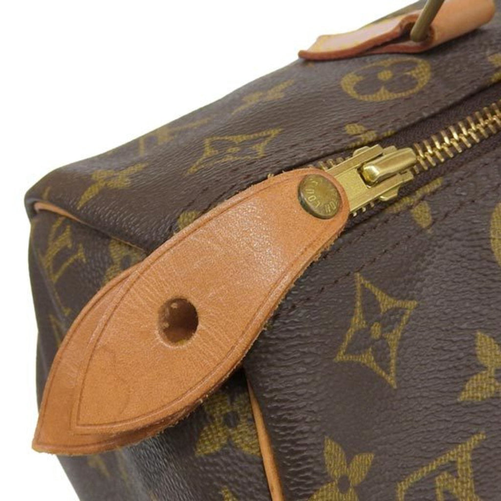 LOUIS VUITTON Monogram Speedy 30 Handbag Mini Boston Bag M41526 Brown Women's