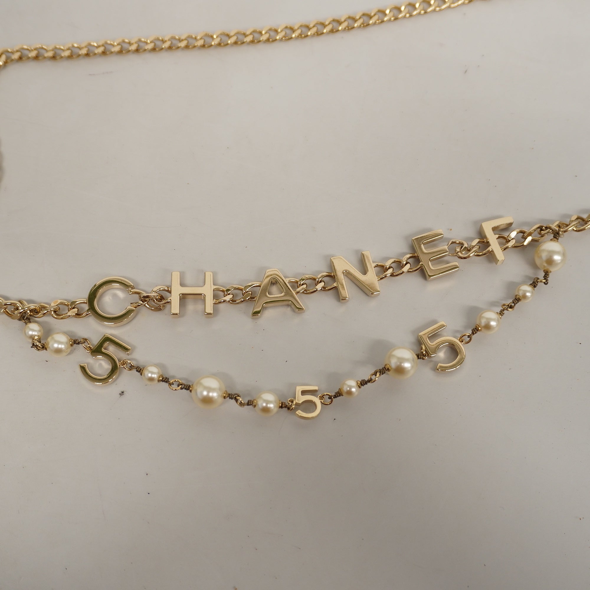 CHANELAuth  Chain Belt Gold Metal Women's Chain Belt Gold