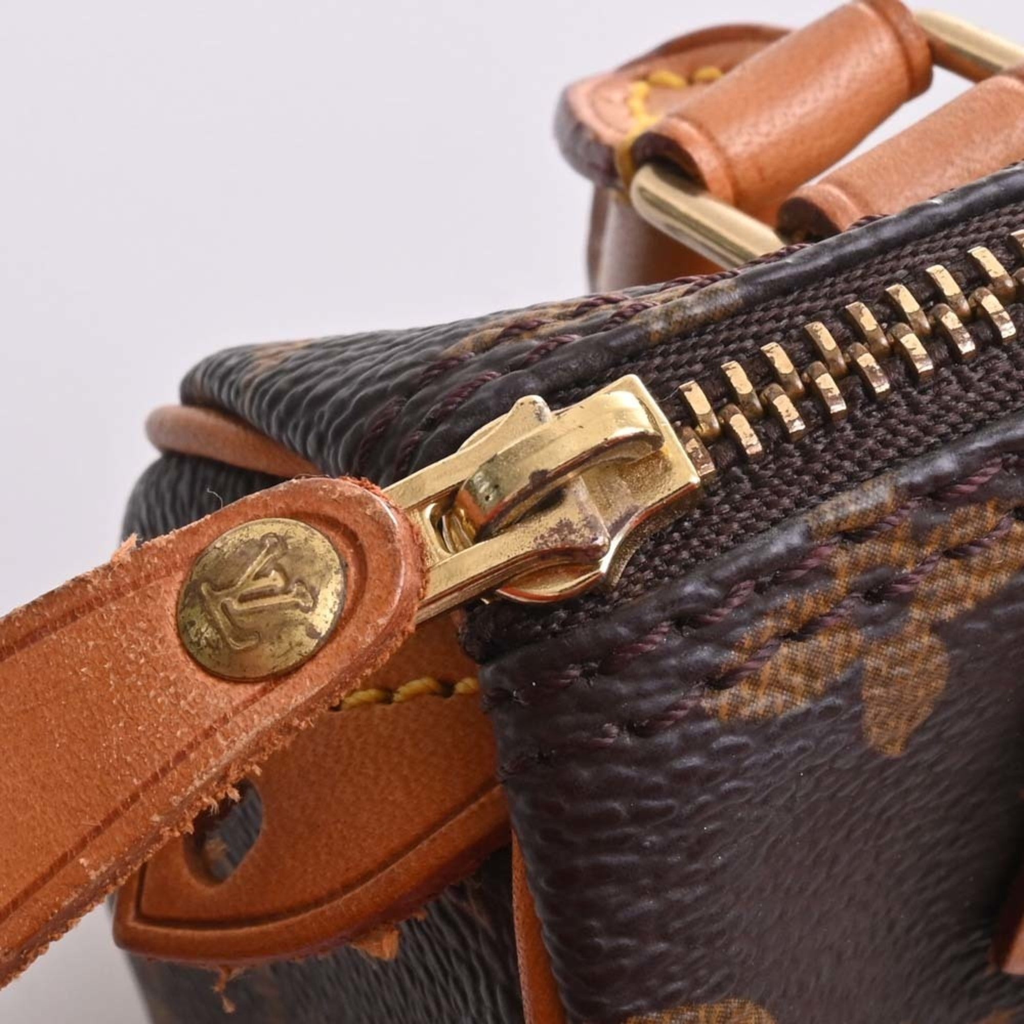 LOUIS VUITTON Monogram Mini Speedy Handbag M41534 Brown Women's