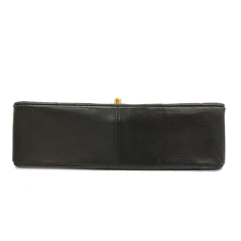 CHANEL[3ca0445]   Shoulder Bag Matelasse Diana Flap Single Chain Lambskin Black Gold metal