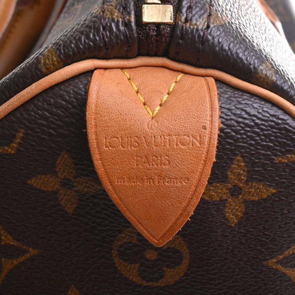 LOUIS VUITTON Monogram Speedy 35 Handbag Boston Bag M41524 Brown Women's