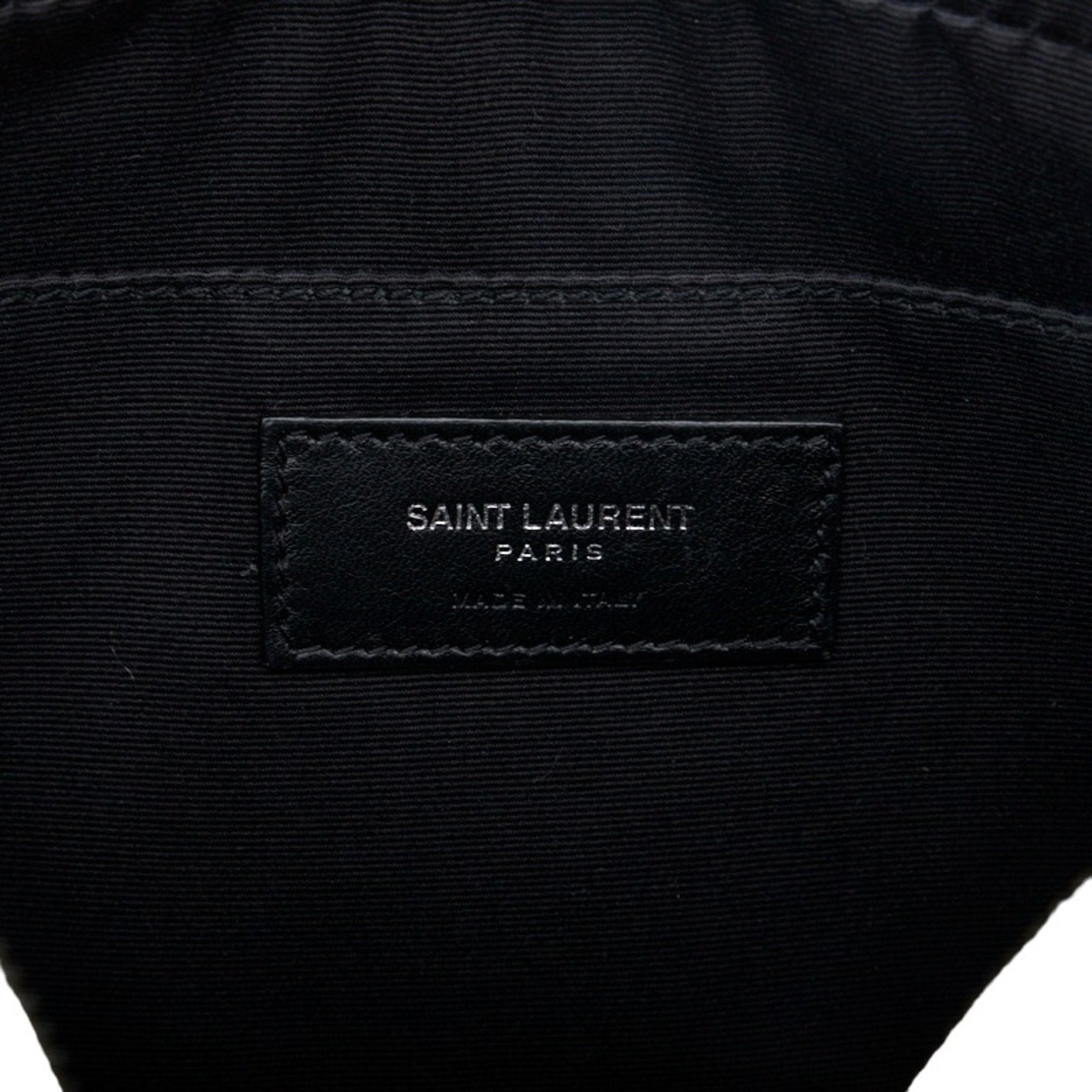 SAINT LAURENT Lou tassel shoulder bag camera 470299 gray leather ladies