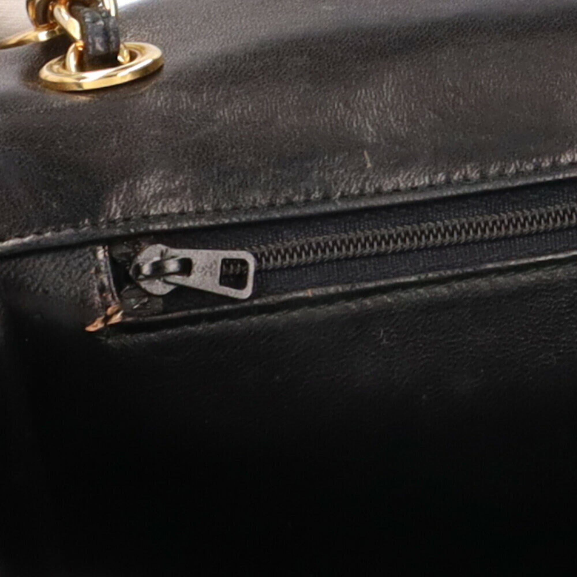 CHANEL chain matelasse shoulder bag lambskin black ladies