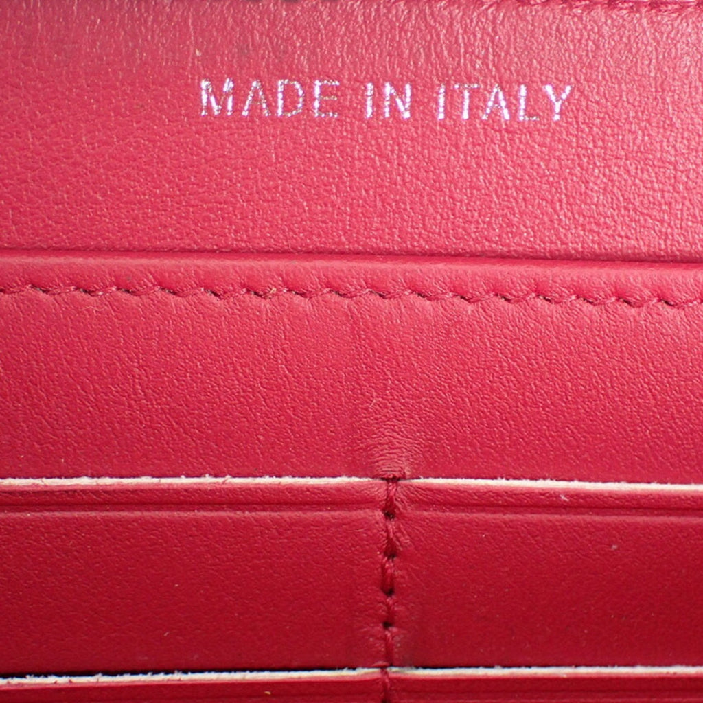 CHANEL here mark caviar skin round long wallet red 2