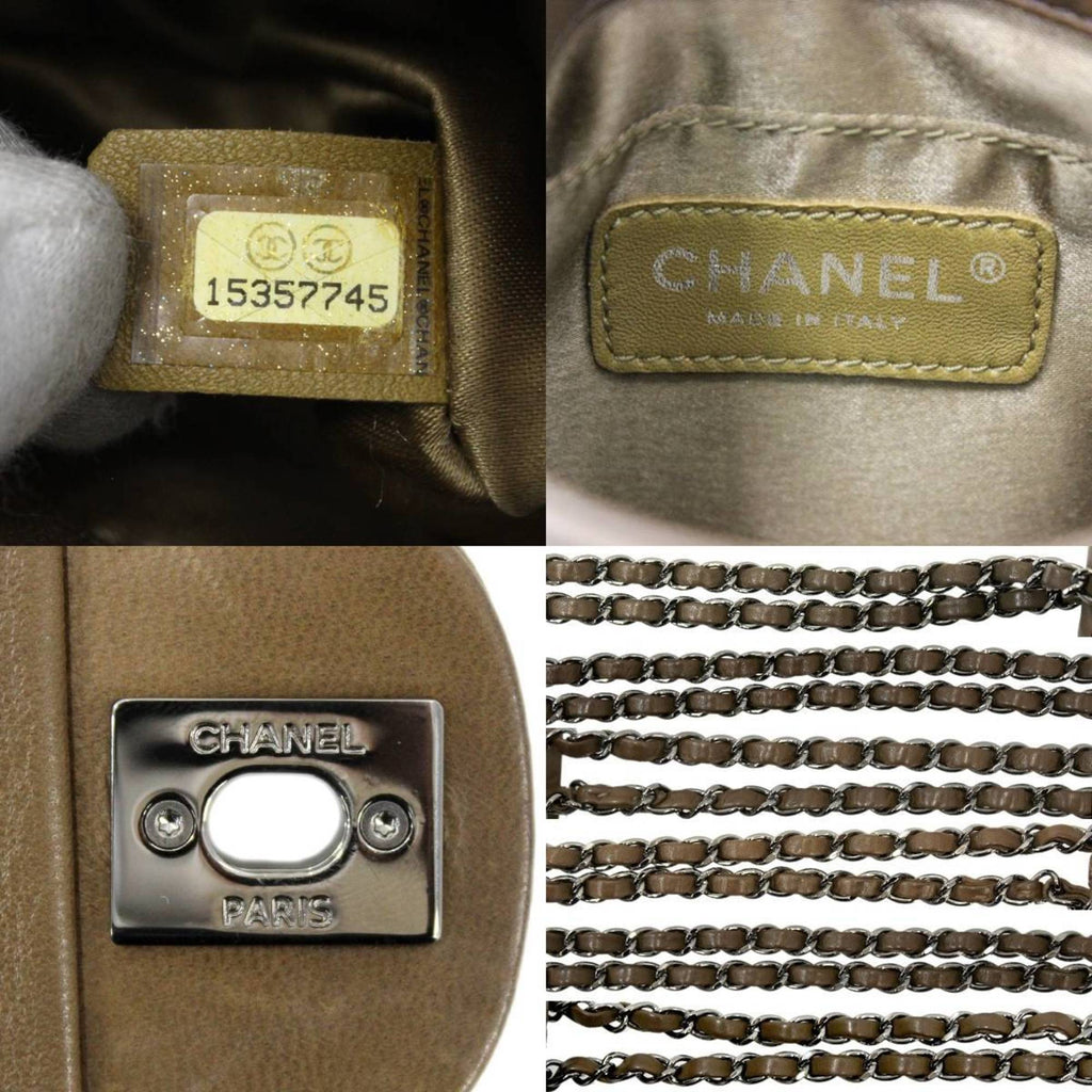 CHANEL chain shoulder bag matelasse dark brown 15357745
