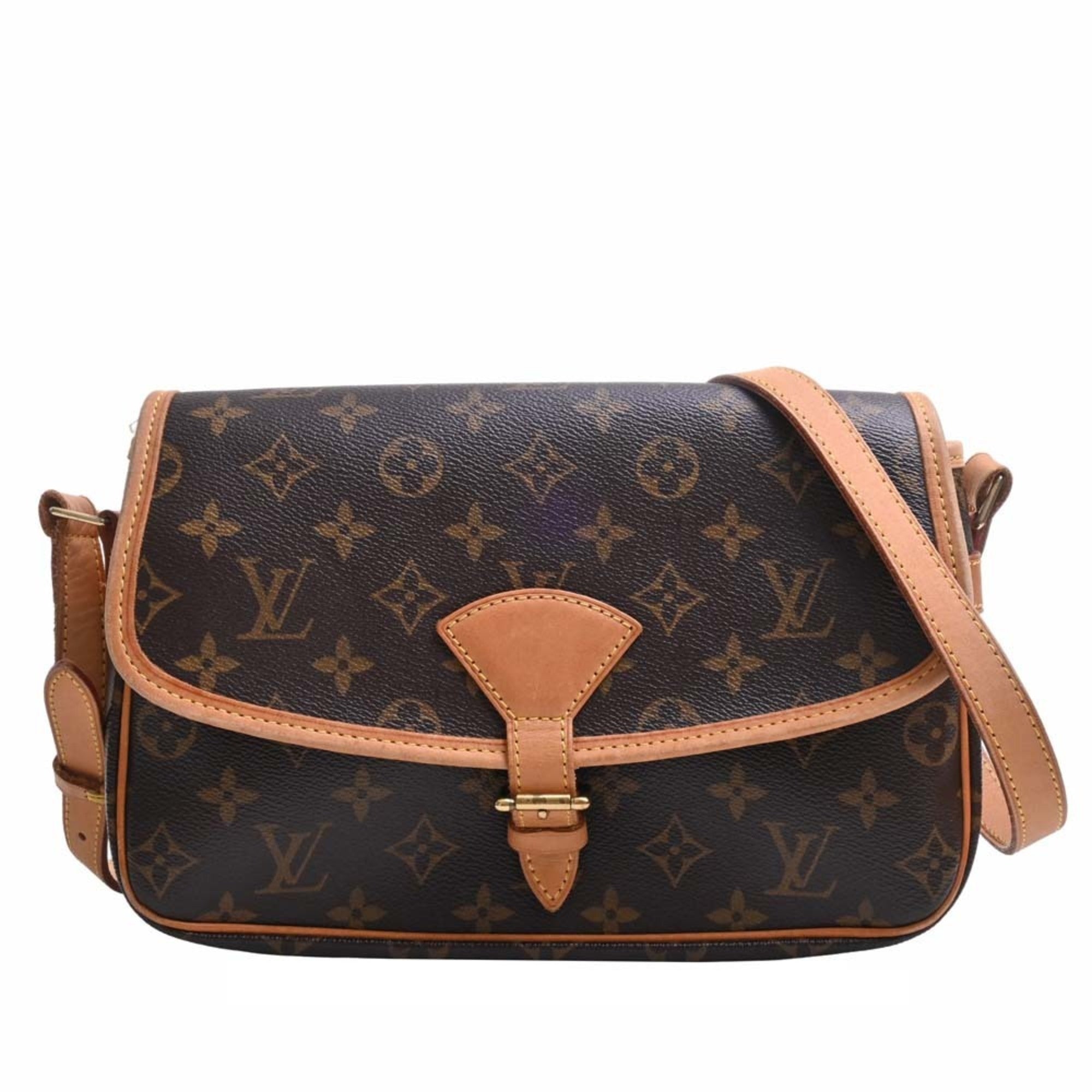 LOUIS VUITTON Monogram Sologne Shoulder Bag M42250 Brown Women's