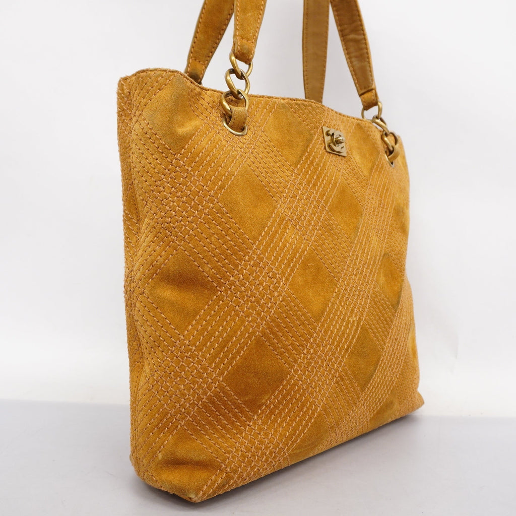 CHANELAuth  Tote Bag Women's Suede Tote Bag Brown