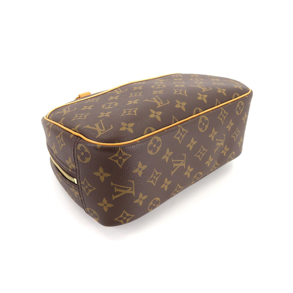 Louis Vuitton Monogram Trouville Hand Bag Brown M42228 Gold Hardware