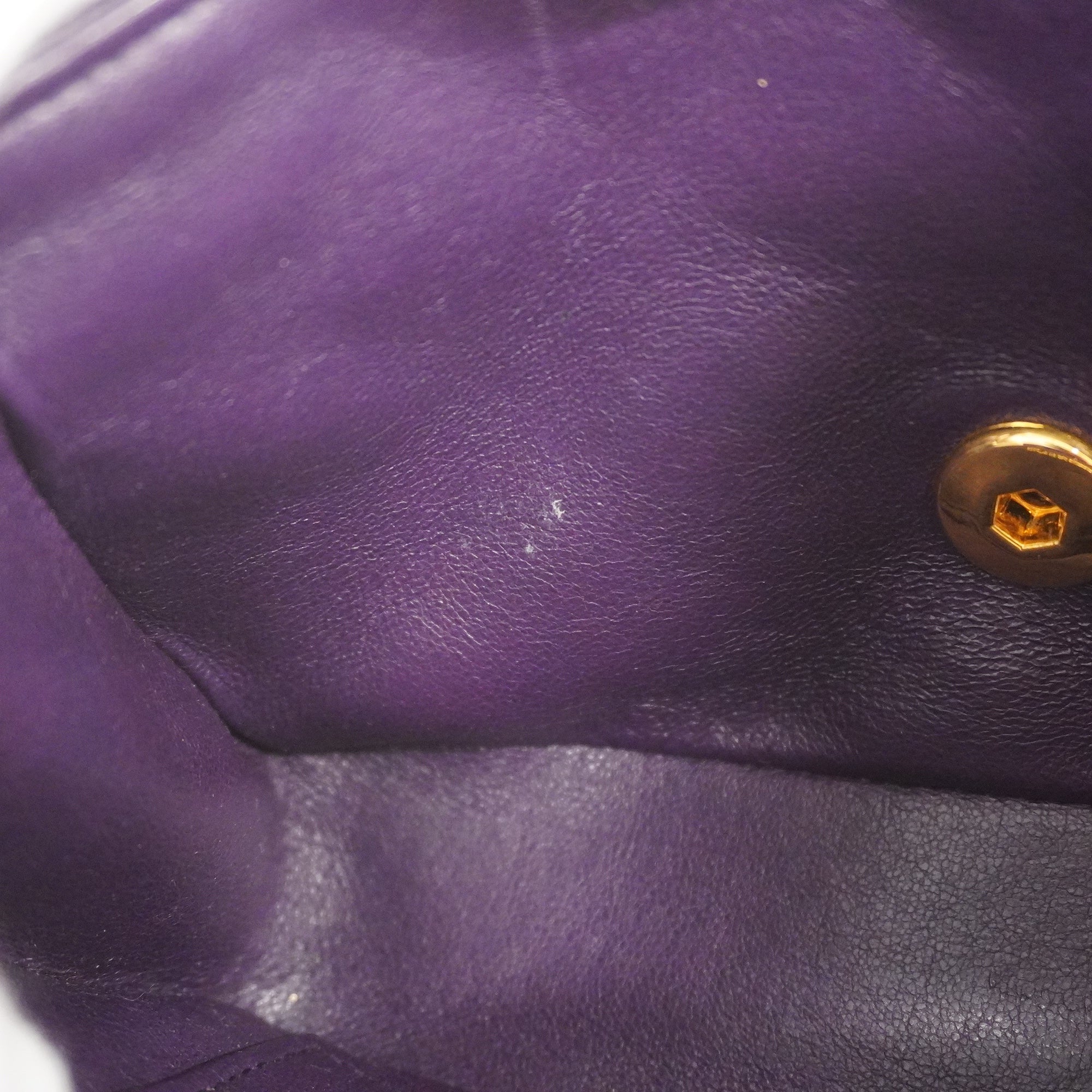 CHANEL[3bd3918-g]  Matelasse Diana Flap Chain Shoulder Suede Shoulder Bag Purple