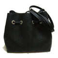 LOUIS VUITTON Bella Shoulder Bag Black Black Mahina leather M57070