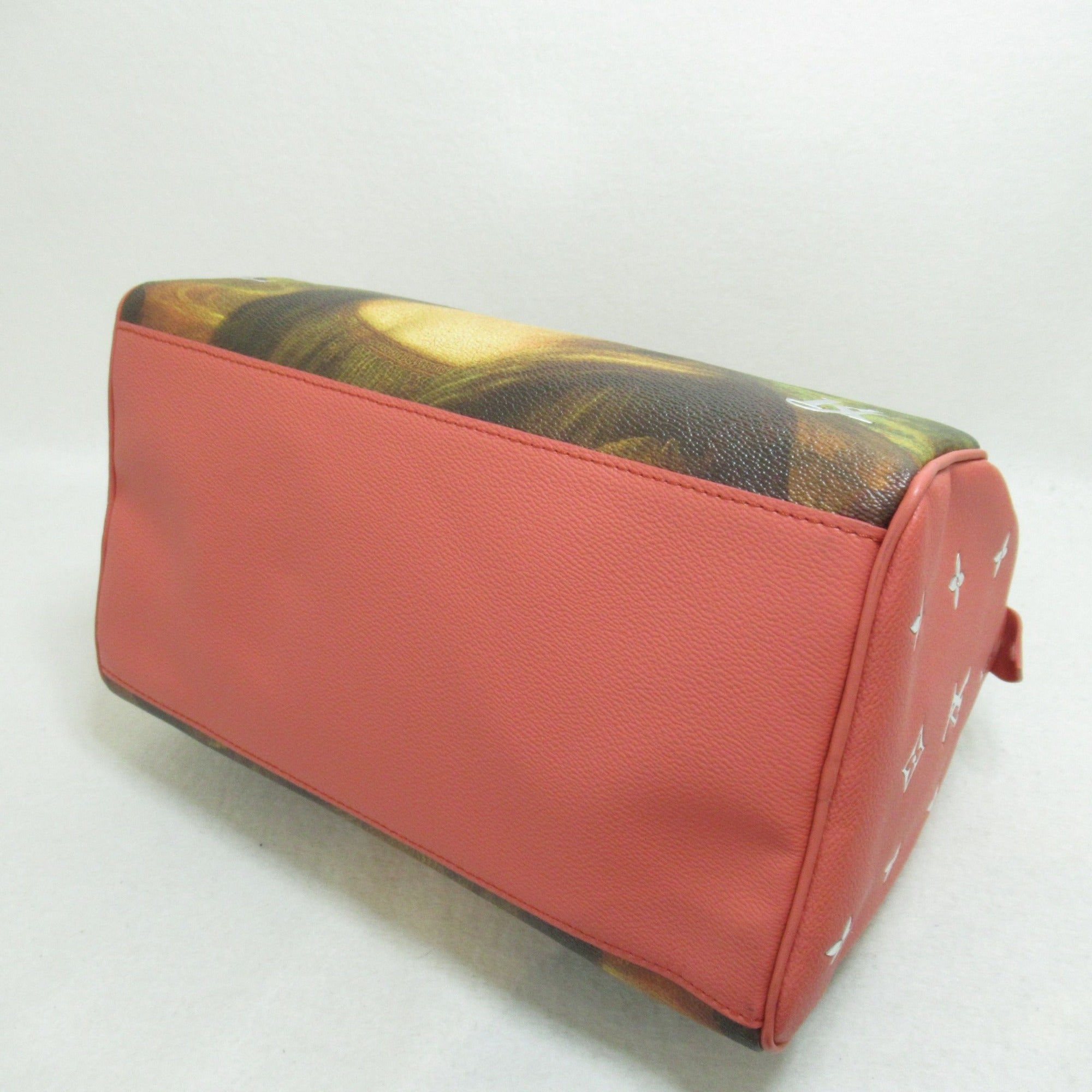 LOUIS VUITTON Da Vinci Speedy 30 Handbag Pink Masters collection PVC coated canvas M43372