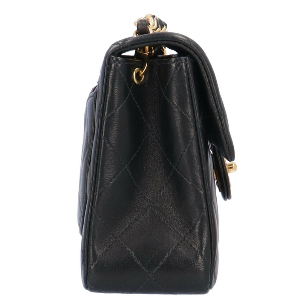 CHANEL Chain Matelasse Shoulder Bag Lambskin Black Women's
