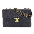 CHANEL Decamato Matelasse 34 Chain Shoulder Bag Leather Black A01094 Vintage Gold Hardware