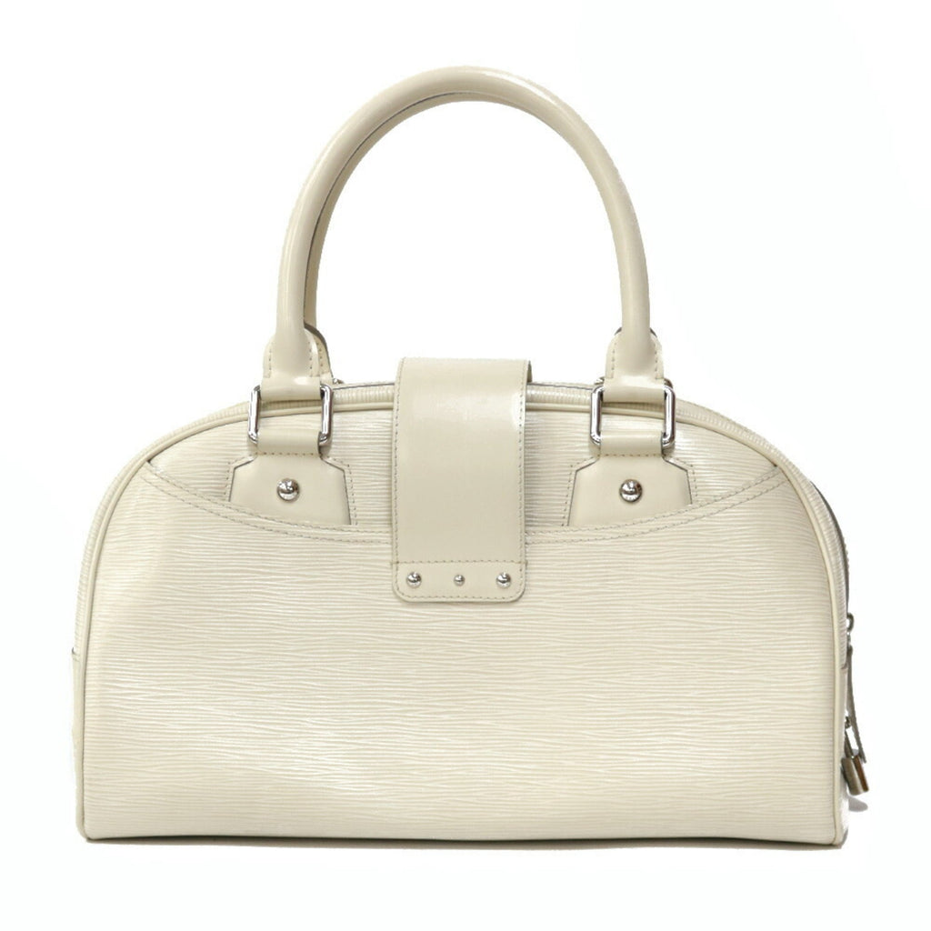 LOUIS VUITTON Bowling Montaigne GM Epi Shoulder Bag Leather M5931J White Ladies