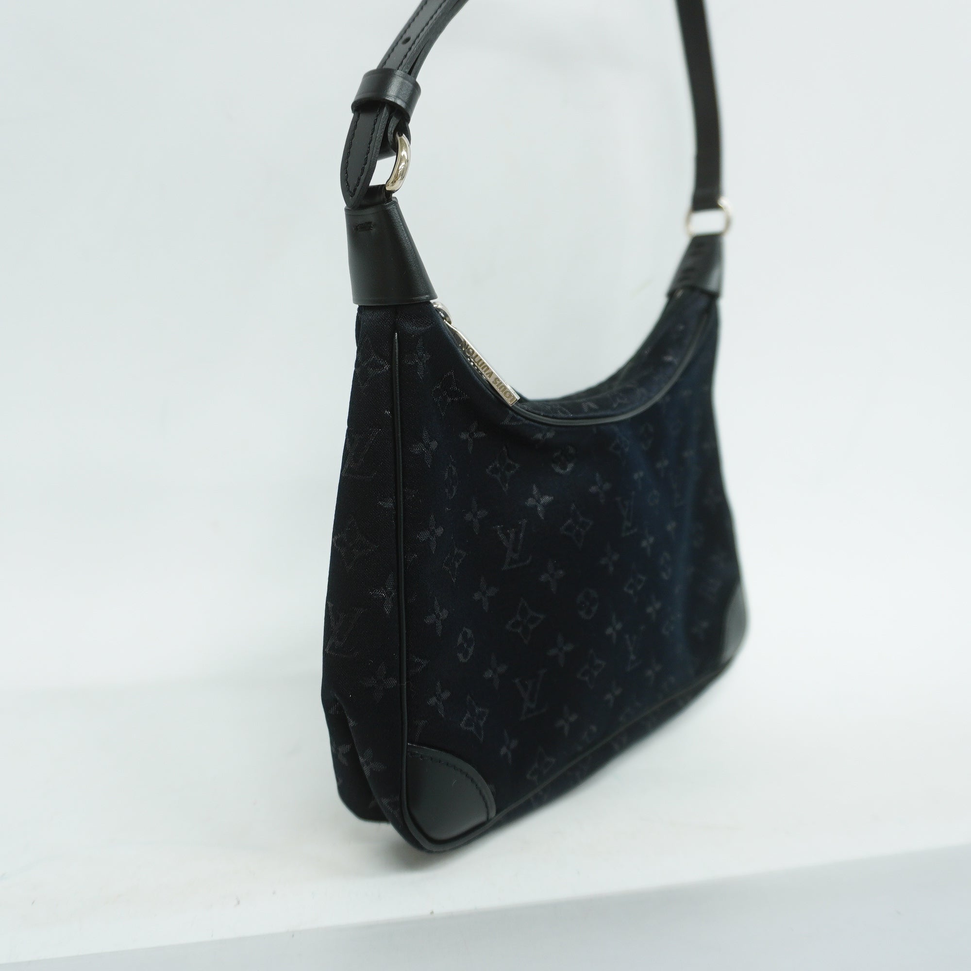 LOUIS VUITTONAuth  Monogram Satin Little Boulogne M92142 Women's Handbag Noir