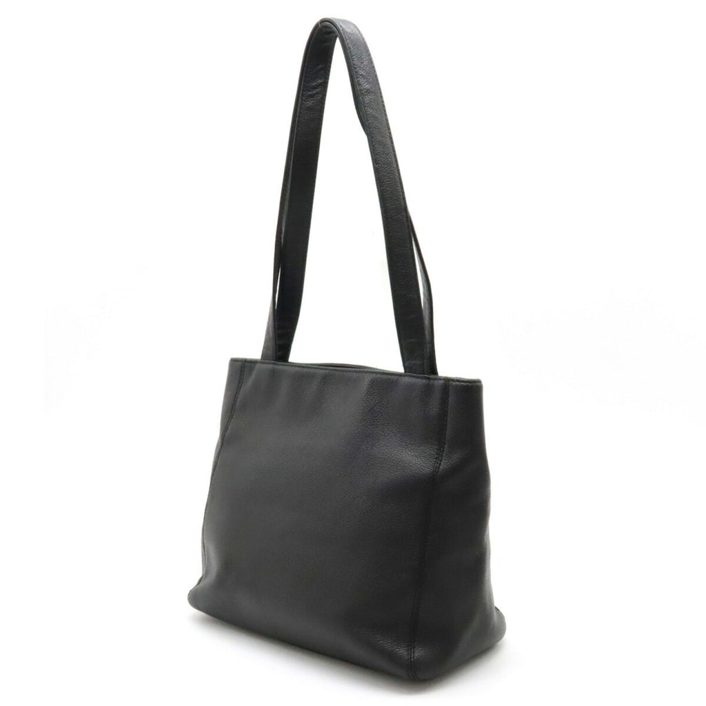 CHANEL Cocomark Tote Bag Shoulder Leather Black