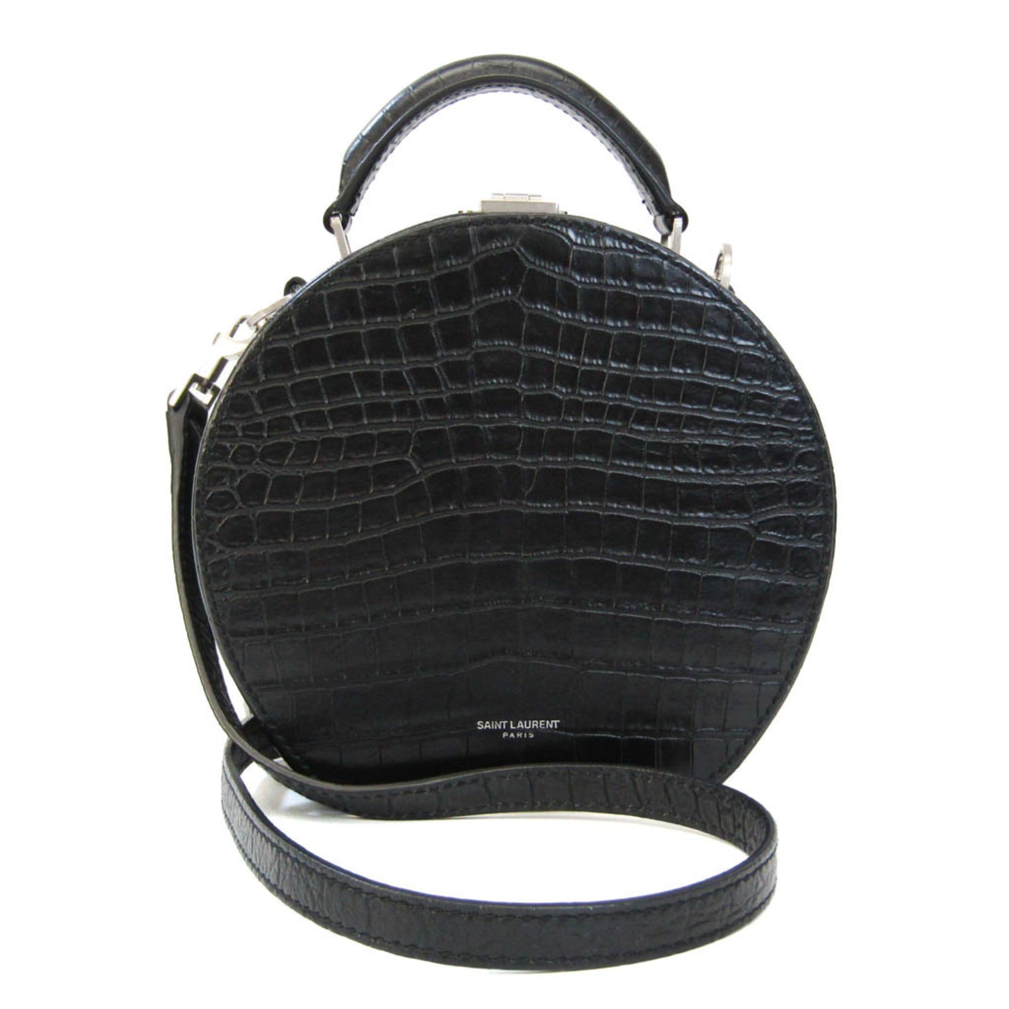 SAINT LAURENT Mika Box 516858 Women's Leather Shoulder Bag Black