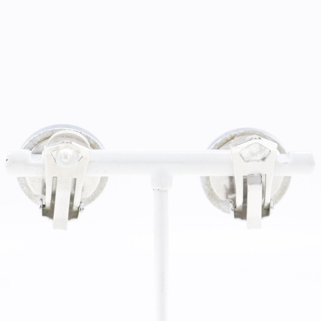 CHANEL COCO Mark Earrings Plastic France Year 2000 Silver 00A Women's