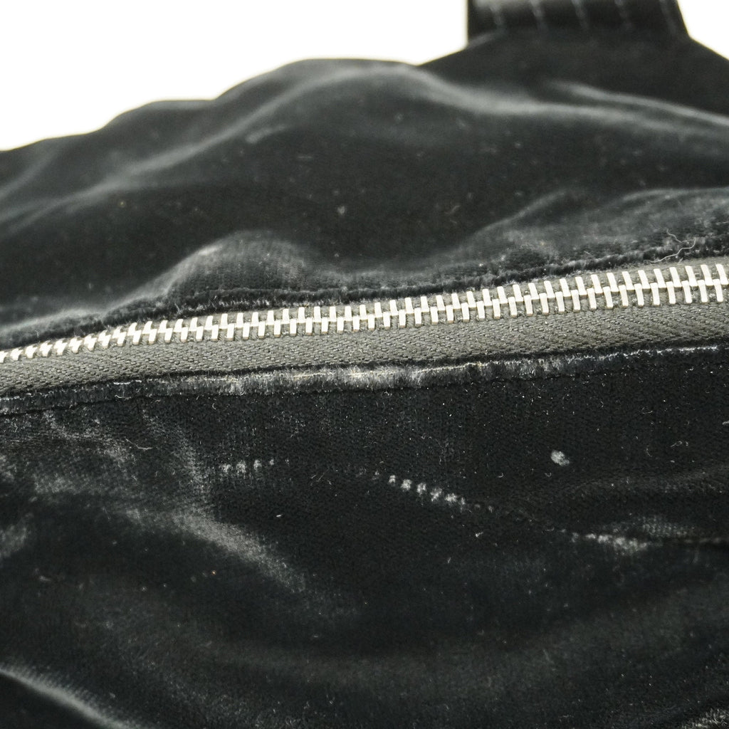 CHANEL  Boston Bag Men,Women,Unisex Satin,Leather Boston Bag Black
