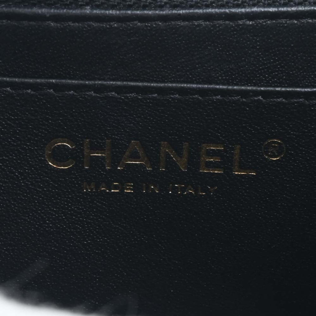 CHANEL Lambskin Matelasse Coco Mark Chain Shoulder Bag A69900 Black Ladies