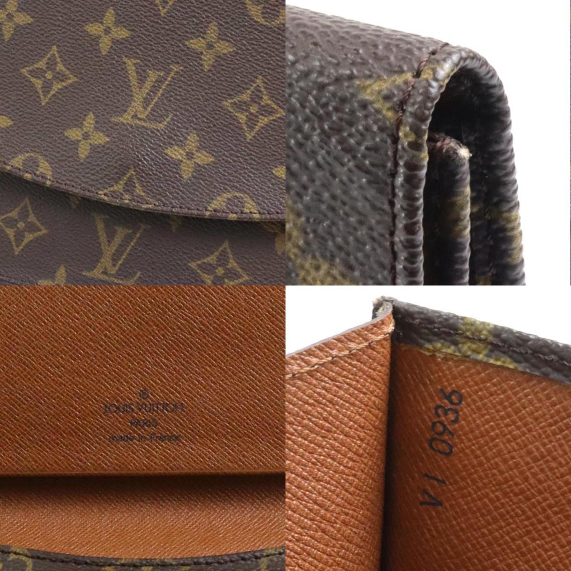 LOUIS VUITTON Clutch Bag Monogram Pochette Lava 23 Canvas Brown Unisex M51940