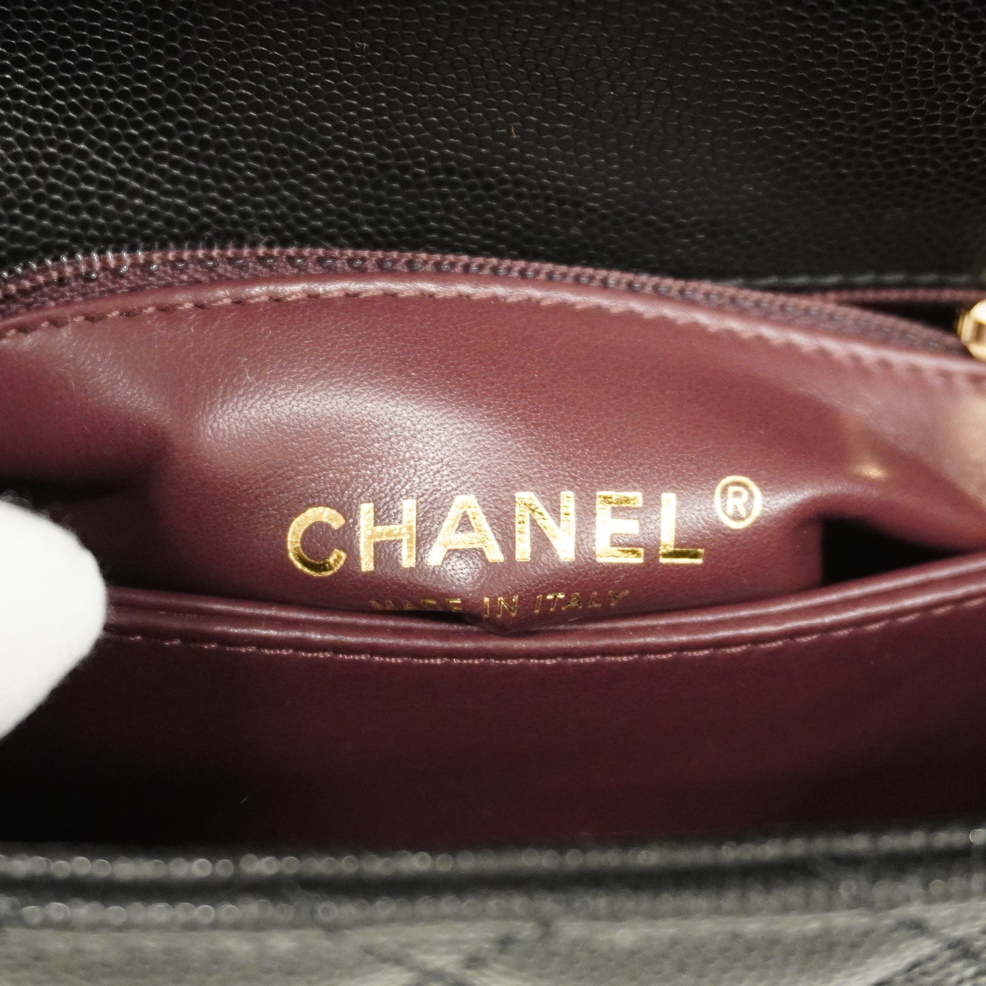 CHANELAuth  Matelasse Chain Shoulder Women's Caviar Leather Handbag,Shoulder Bag