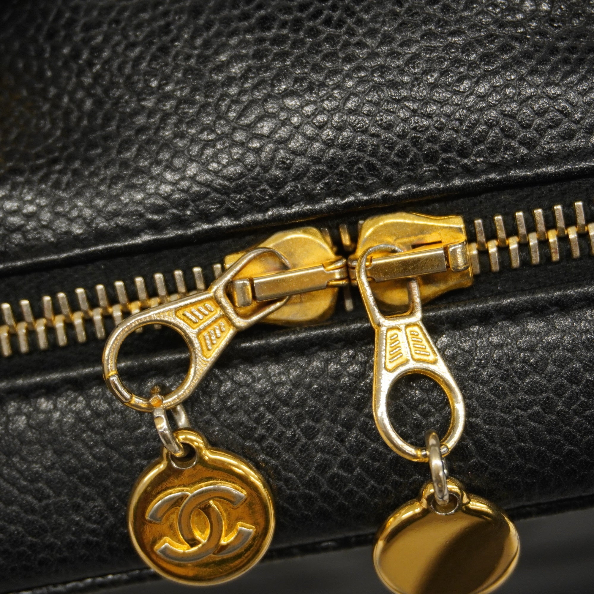 CHANELAuth  2WAY Bag Women's Caviar Leather Handbag,Shoulder Bag Black