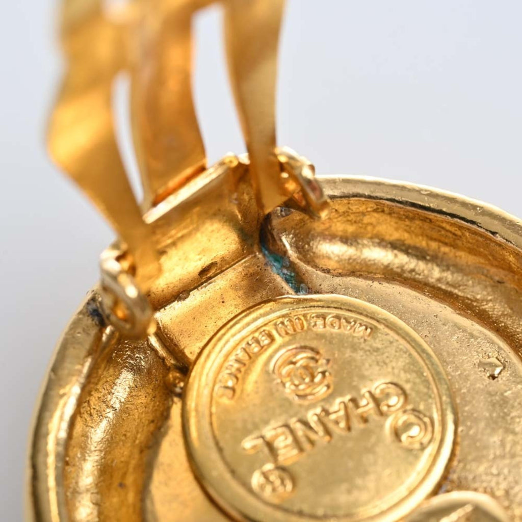 CHANEL Cocomark earrings gold ladies