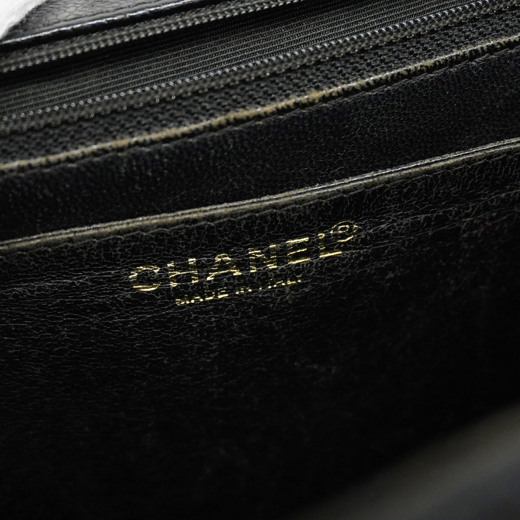 CHANELAuth  Matelasse Handbag Women's Caviar Leather Black